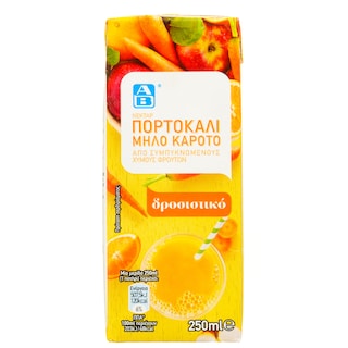 ΑΒ | Χυμός Νέκταρ Πορτοκάλι Μήλο Καρότο 250ml