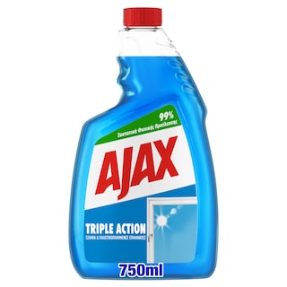 AJAX | Καθαριστικό Τζαμιών Triple Action Ανταλλακτικό 750ml