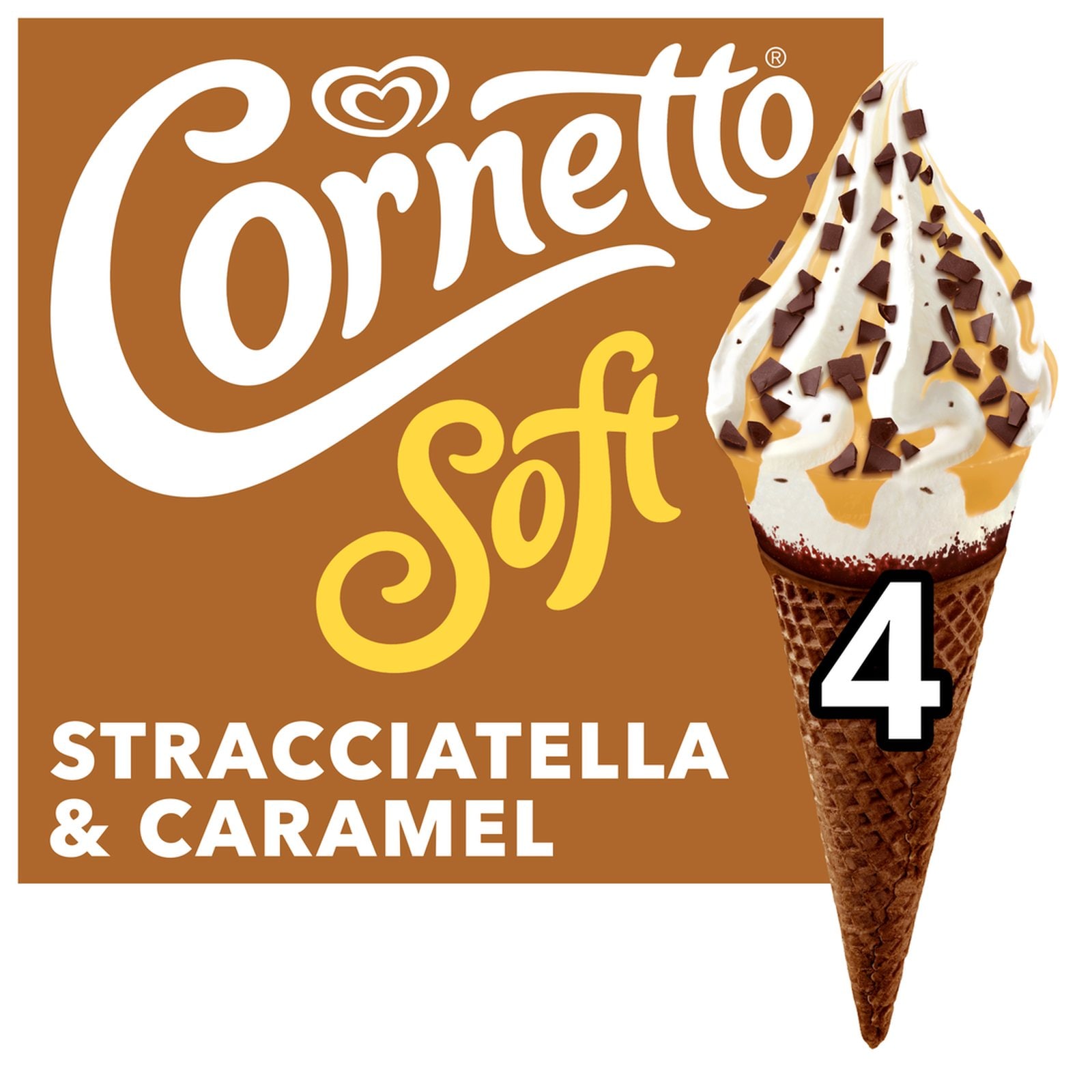 CORNETTO Παγωτό Soft Stracciatella 4x81g