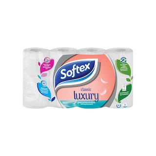 SOFTEX | Χαρτί Υγείας Luxury Classic 4 Φύλλα 8 Ρολά 720g