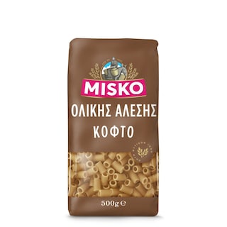 MISKO | Short Pasta Tubetti Whole Wheat 500g