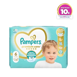 PAMPERS | Πάνες Μωρού Premium Care Νο6 13kg+ 38 Τεμάχια