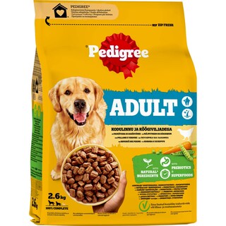 PEDIGREE | Σκυλοτροφή Adult Πουλερικά και Λαχανικά 2.6kg