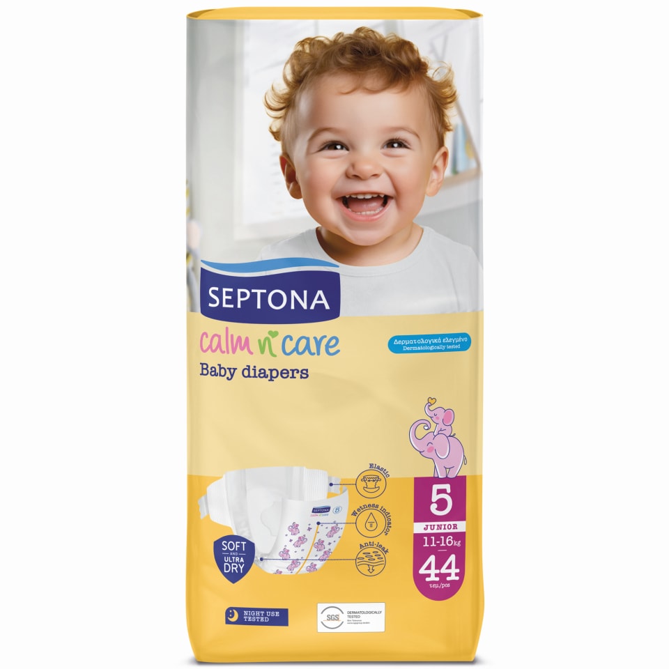 SEPTONA Πάνες Μωρού Calm N Care Νο5 Junior 44 Τεμάχια