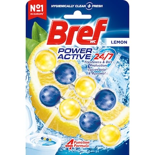 BREF | Μπλοκ Τουαλέτας WC Power Active Lemon 2x50g