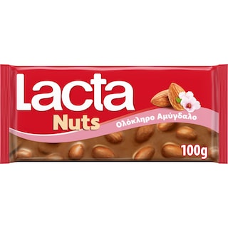 LACTA | Σοκολάτα Ολόκληρο Αμύγδαλο 100g