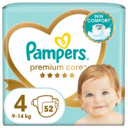 PAMPERS | Πάνες Μωρού Premium Care Νο4 8-14kg 52 Τεμάχια