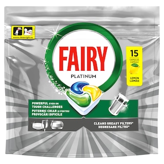 FAIRY | Κάψουλες Πλυντηρίου Πιάτων Platinum Λεμόνι 15 Τεμάχια