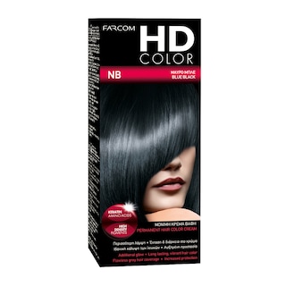 HDCOLOR | Βαφή Μαλλιών ΝΒ Μαύρο Μπλε 1 Τεμάχιο