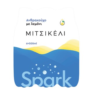 ΜΙΤΣΙΚΕΛΙ | Ανθρακούχο Νερό Φυσικό Μεταλλικό Λεμόνι 6x500ml