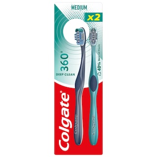 COLGATE | Οδοντόβουρτσα 360 Medium 2 Τεμάχια
