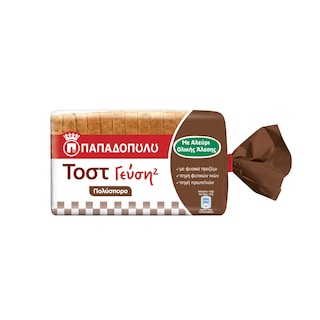 ΠΑΠΑΔΟΠΟΥΛΟΥ | Ψωμί Τοστ Γεύση2 Πολύσπορο Ολικής Άλεσης 380g