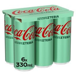COCA COLA | Αναψυκτικό Cola Στέβια Κουτί 6x330ml