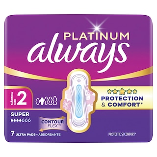 ALWAYS | Σερβιέτες Platinum Ultra Super Plus Μεγεθος 2 7 Τεμάχια