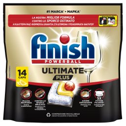 FINISH | Κάψουλες Πλυντηρίου Πιάτων Ultimate Plus Allin1 Λεμόνι 14 Τεμάχια