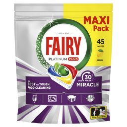 FAIRY | Κάψουλες Πλυντηρίου Πιάτων Platinum Plus Miracle Λεμόνι 45 Τεμάχια