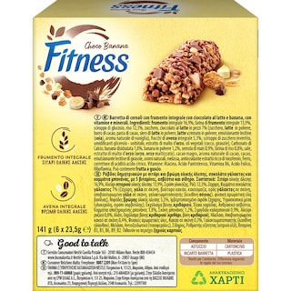 NESTLE | FITNESS | Μπάρες Δημητριακών Σοκολάτα Μπανάνα 23.5g 6+2 Δώρο