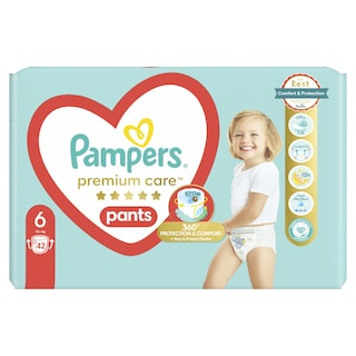 PAMPERS | Πάνες Βρακάκι Μωρού Premium Care Pants Νο6 42 Τεμάχια
