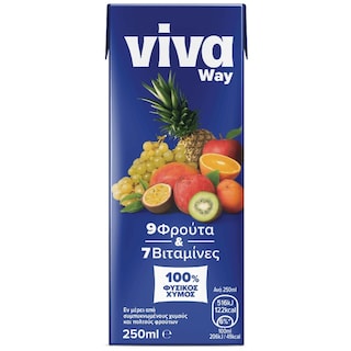 VIVA FRESH | Φυσικός Χυμός 9 Φρούτα 250ml
