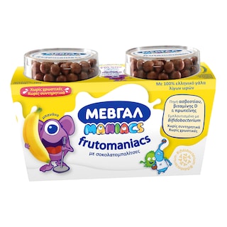 FRUTOMANIACS | Επιδόρπιο Γιαουρτιού Μπανάνα Σοκολατομπαλίτσες 2x140g