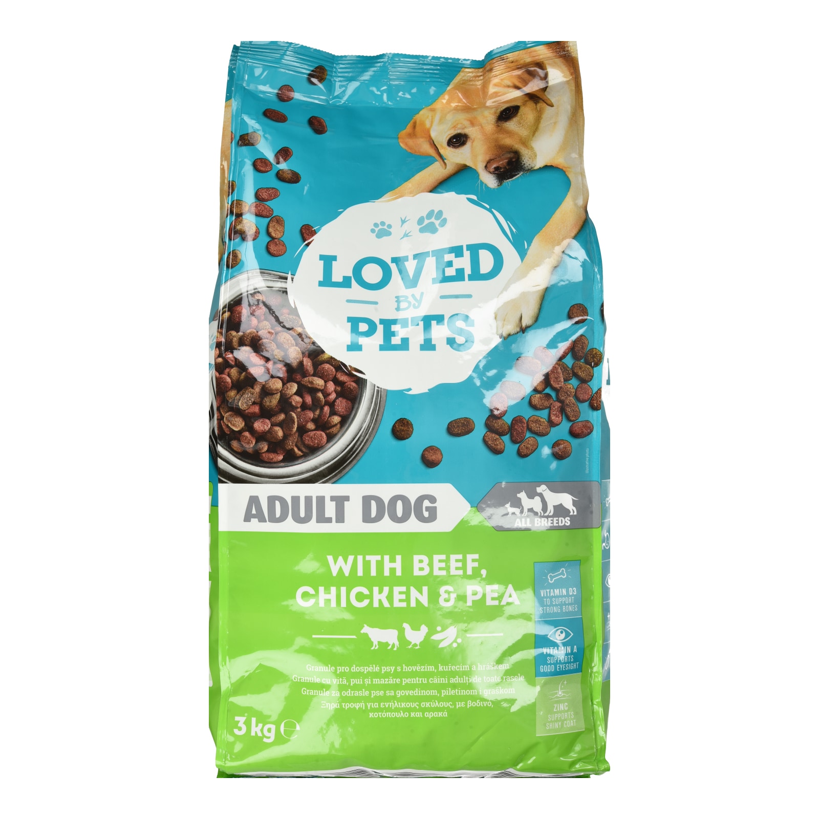 LOVED BY PETS Σκυλοτροφή Βοδινό Κοτόπουλο Αρακά 3kg
