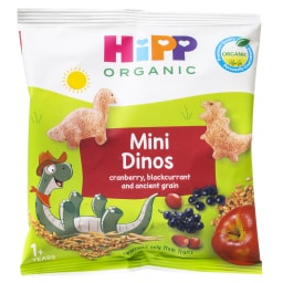 HIPP | Σνακ Δημητριακών Bio Mini Dinos με Φρούτα 30g