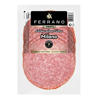 FERRANO | Σαλάμι Αέρος τύπου Milano Χωρίς Γλουτένη 100g