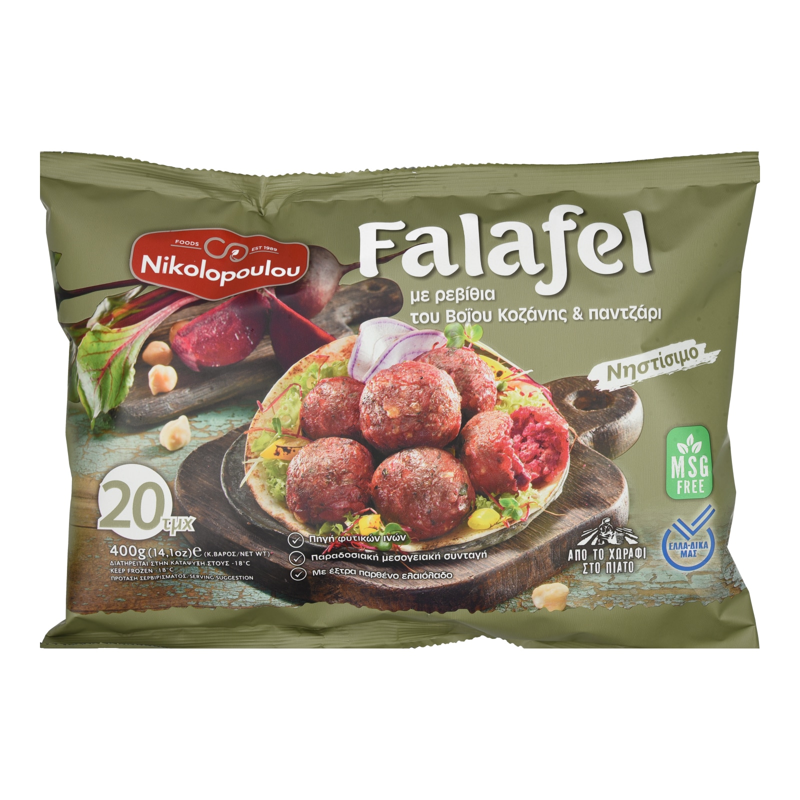 ΝΙΚΟΛΟΠΟΥΛΟΥ Φαλάφελ Ρεβύθια και Παντζάρι 400g