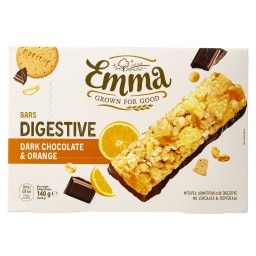 EMMA | Μπάρες Δημητριακών Digestive Σοκολάτα Πορτοκάλι 5x28g