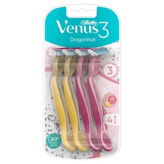 GILLETTE | Ξυραφάκια Venus 3 Dragonfruit 4 Τεμάχια