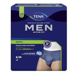 TENA | Incontinence Underwear Men Active Fit Plus Medium 9 Pieces