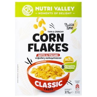 NUTRI VALLEY | Δημητριακά Corn Flakes 375g