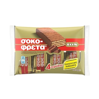 ΙΟΝ | ΣΟΚΟΦΡΕΤΑ | Γκοφρέτα Σοκολάτα Γάλακτος 4x38g