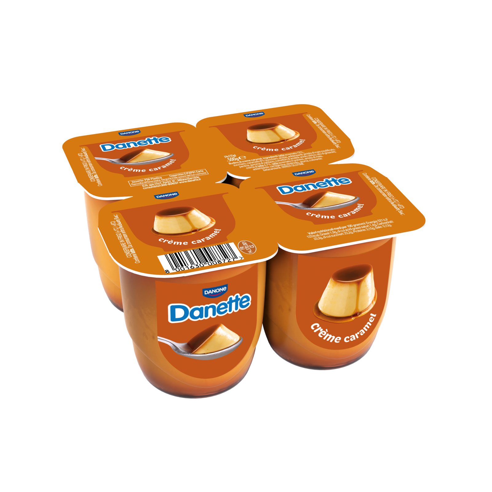 DANETTE Κρέμα Καραμελέ 4x125g