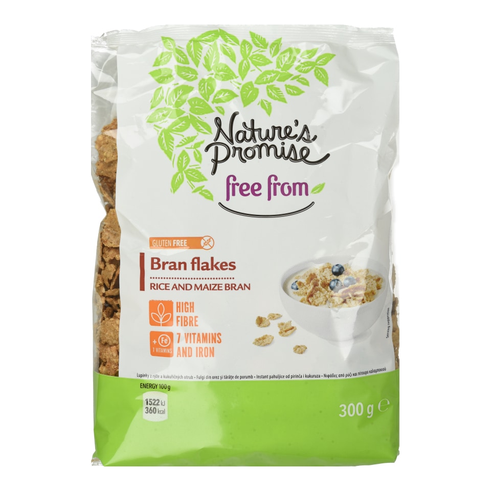 NATURES PROMISE BIO Νιφάδες Bran Flakes 300g