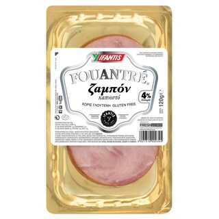 FOUANTRE | Ζαμπόν Καπνιστό Φέτες Χωρίς Γλουτένη 120g
