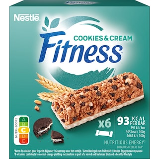 FITNESS | Μπάρες Δημητριακών Cookies & Cream 6 X 23.5gr