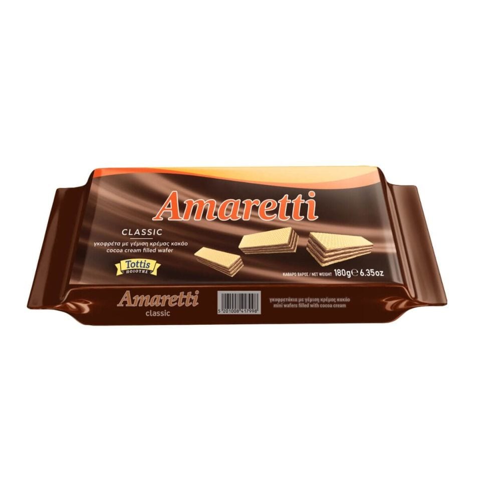 AMARETTI Γκοφρέτα Κακάο 180g