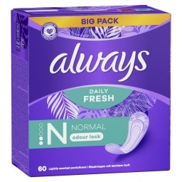 ALWAYS | Σερβιετάκια Daily Fresh Normal 60 Τεμάχια