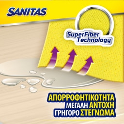 SANITAS | Πανί Καθαρισμού Power Pearls 3σε1 2 Τεμάχια