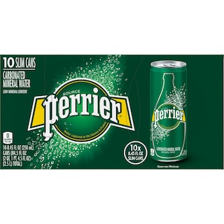 PERRIER | Carbonated Water Natural Mineral Can 10x250ml