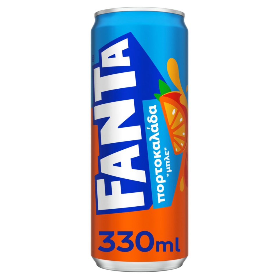 FANTA Αναψυκτικό Πορτοκαλάδα Μπλε Χωρίς Ανθρακικό Κουτί 330ml