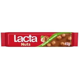 LACTA | Σοκολάτα Γάλακτος Ολόκληρο Φουντούκι 45g