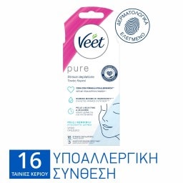VEET | Wax Strips Easy Gel Face Hypoallergenic 16 Pieces