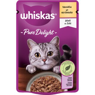 WHISKAS | Γατοτροφή Pure Delight Κοτόπουλο σε Ζελέ 85g