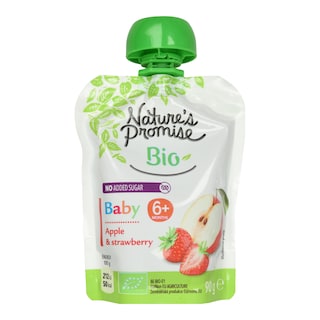NATURES PROMISE BIO | Φρουτοπουρές Bio Μήλο Φράουλα 90g