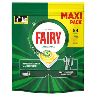 FAIRY | Κάψουλες Πλυντηρίου Πιάτων Original Lemon 84 Τεμάχια