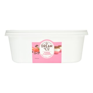 DREAM & CO | Παγωτό Βανίλια Κακάο Φράουλα 1kg