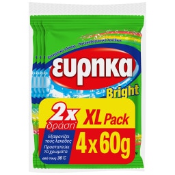 ΕΥΡΗΚΑ | Ενισχυτικό Πλύσης Bright Σκόνη 4x60g