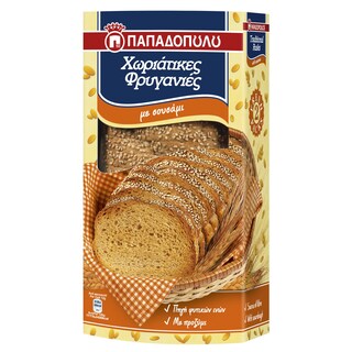 ΠΑΠΑΔΟΠΟΥΛΟΥ | Φρυγανιές Χωριάτικες με Σουσάμι 240g